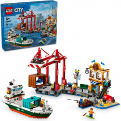 Klocki LEGO 60422 Nadmorski port ze statkiem towarowym CITY